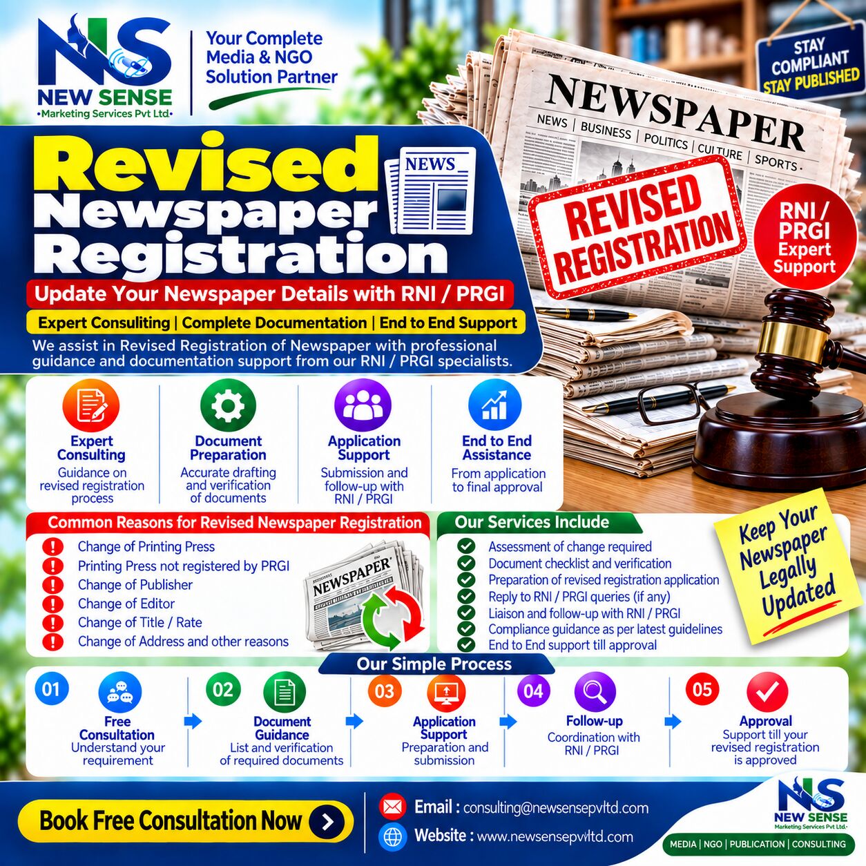 Revised Newspaper Registration - RNI Registration