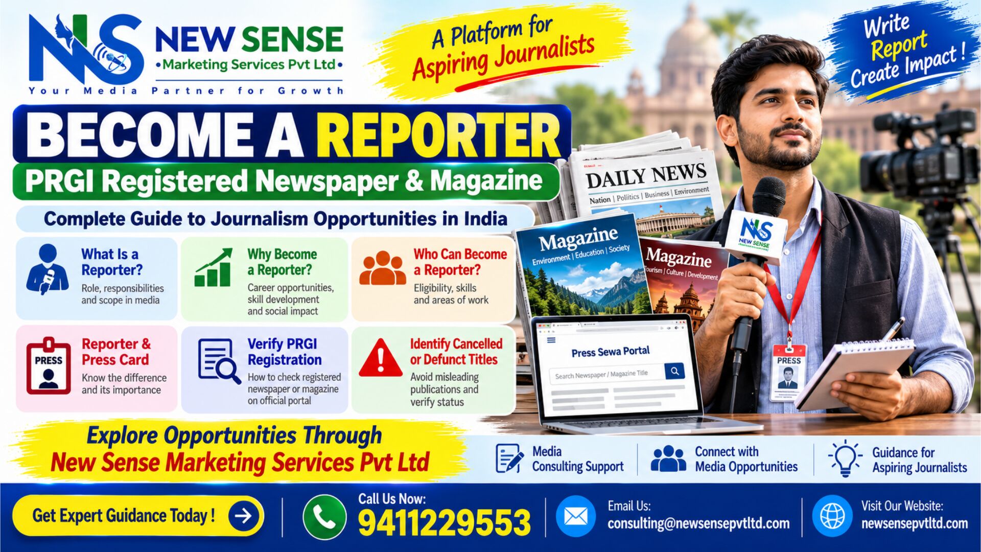 Become a Reporter of a PRGI Registered Newspaper and Magazine