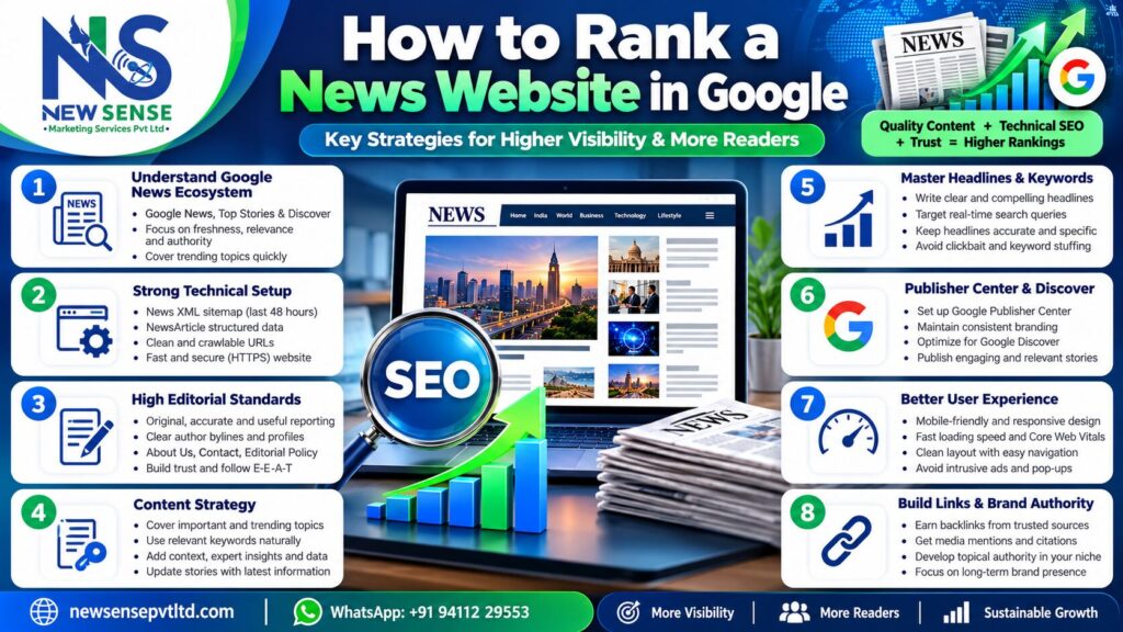 How to Rank a News Website in Google, Info Graphics