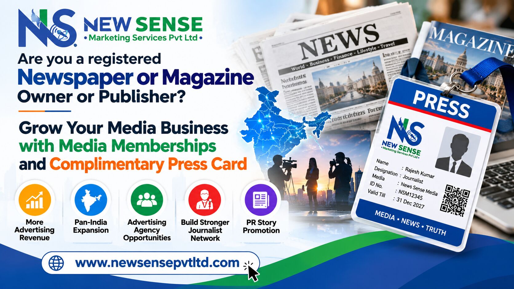 Press Card: New Sense Media Membership Banner