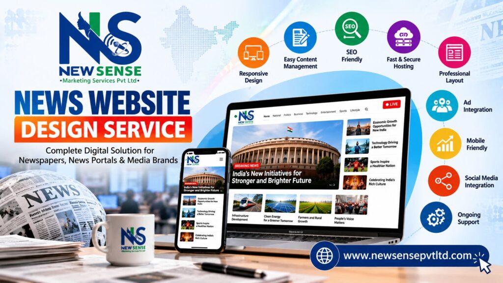 News Website Design Service Infographic