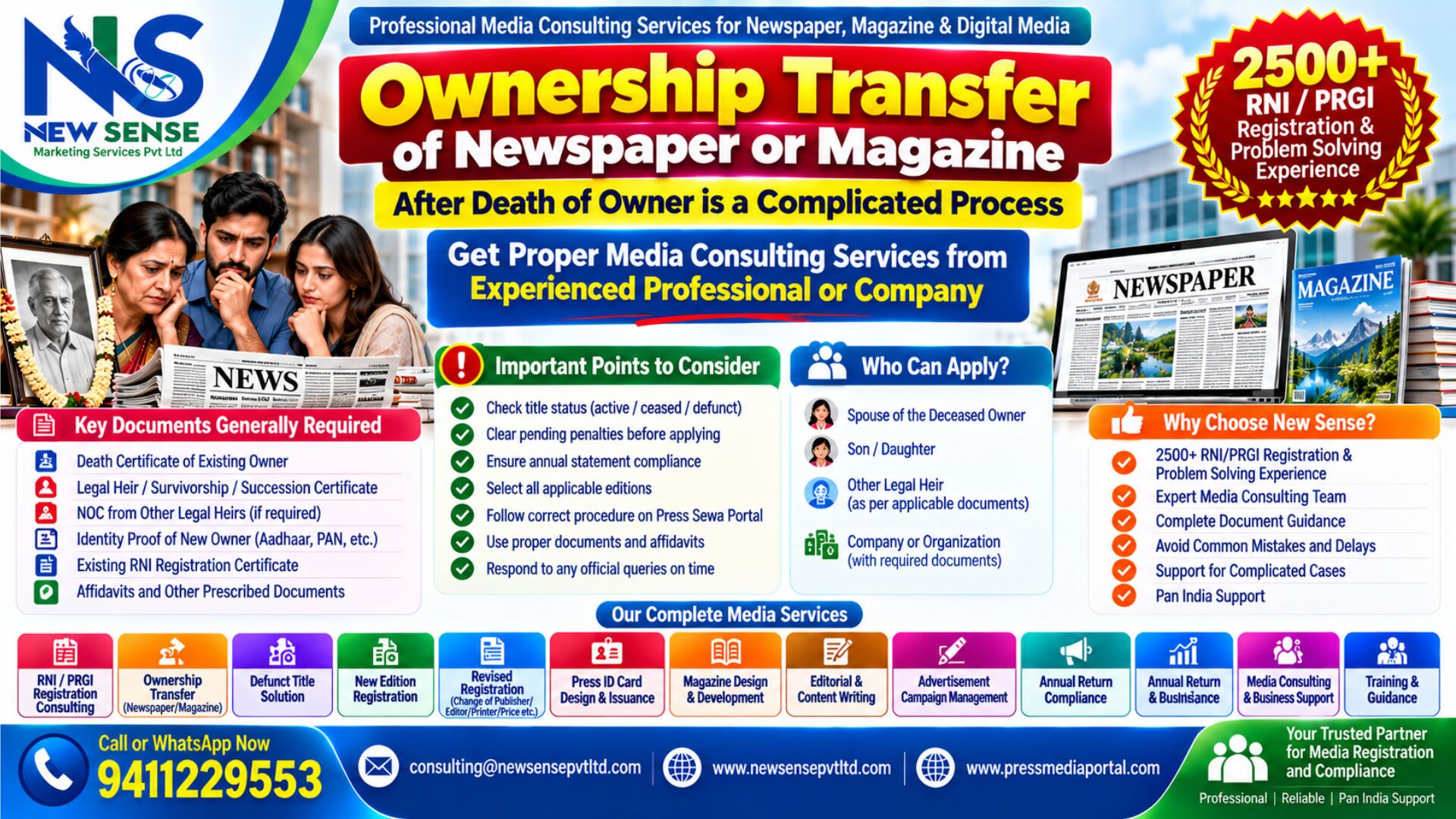 OWNERSHIP TRANSFER OF NEWSPAPER AFTER DEATH OF OWNER NEW
