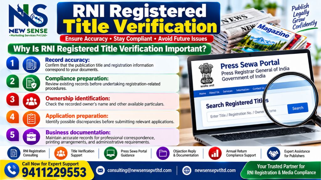 RNI Registered Title Verification Services Infographic