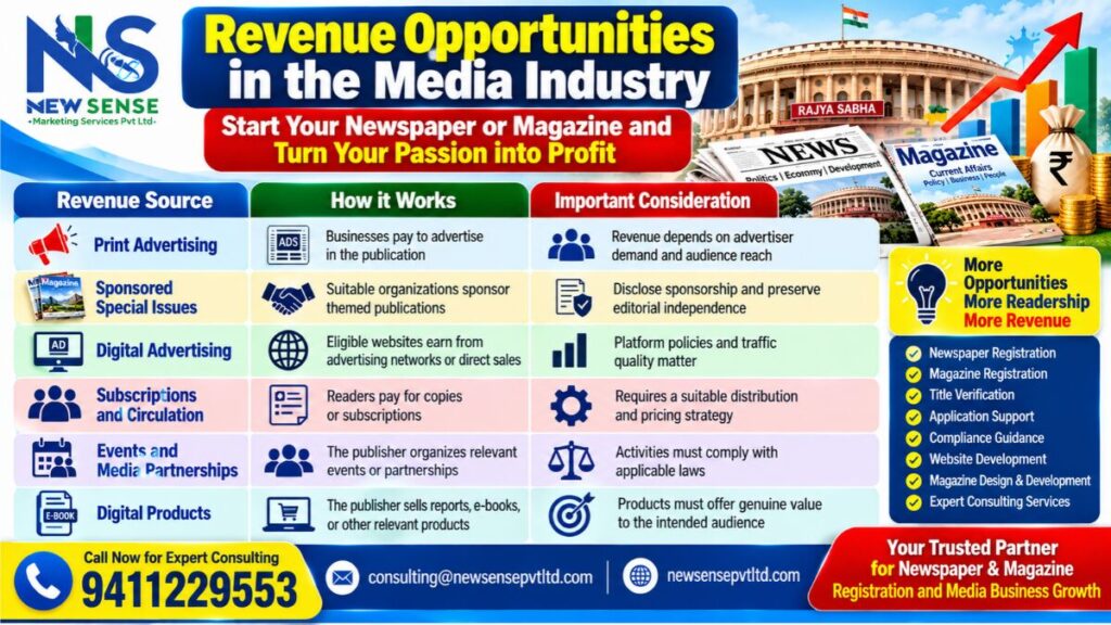 Rajya Sabha Chunav - Media Revenue Opportunities Infographic