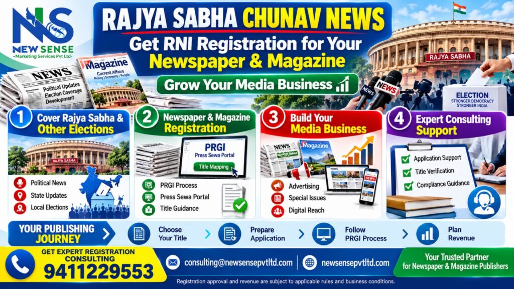 Rajya Sabha Chunav news and newspaper registration consulting in India
