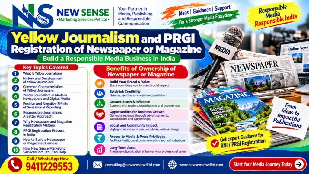 Yellow Journalism and PRGI Registration of Newspaper or magazine Infographic