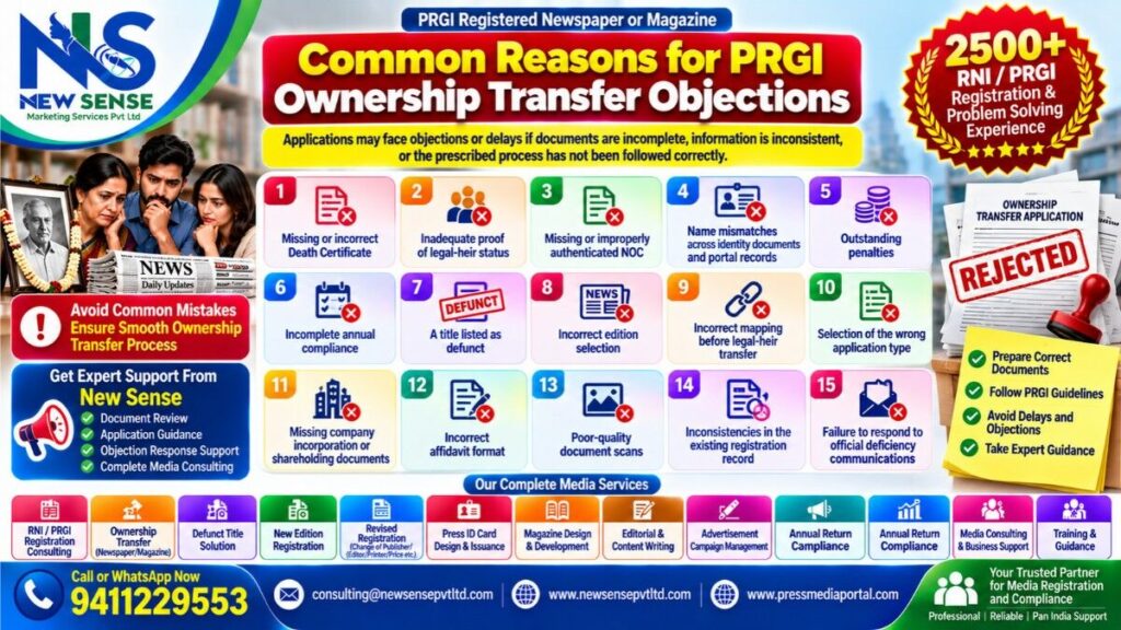PRGI Ownership Transfer Objections Guide: Ownership Transfer of Newspaper After Death of Owner